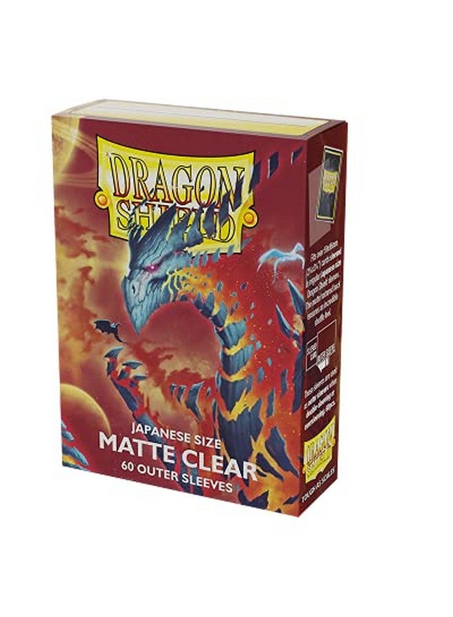 Dragon Shield 60 ct Japanese Matte Outer Sleeves Clear 60 ct Card Individual Pack - Image 1
