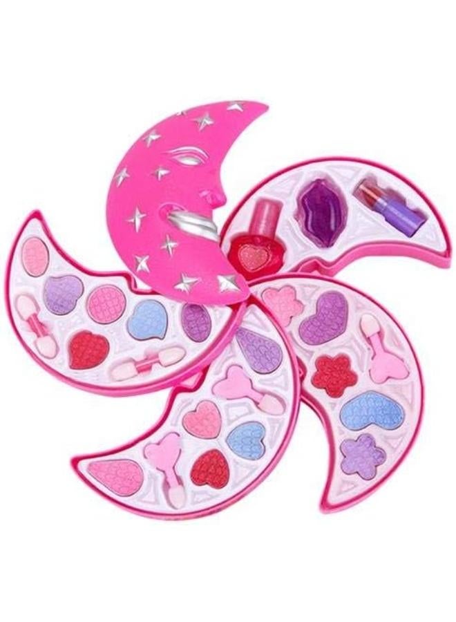 MUMS PLANET Kids makeup set for girls with a charming crescent design – safe, washable, and non-toxic makeup box – fun and educational beauty playset that encourages creativity and imagination – pretend makeup toys for little girls – safe children’s cosmetics – girls’ toys – fun and educational play – kids’ toys – skill development toys – kids makeup playset - Image 2