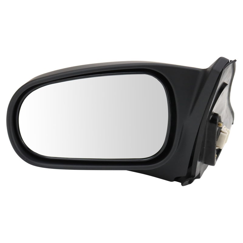TRQ Driver Side Power Mirror Smooth Black Paint to Match Compatible with 19962000 Honda Civic Coupe HO1320102