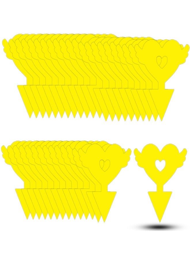 Mosqueda 36PCS Fruit Fly Sticky Traps Fungus Gnat Traps Insect Trap for Plants Kitchen Indoor Outdoor White Flies Mosquitos Fungus Gnats Flying Insects Houseplant Gifts (Love Shape) - Image 1