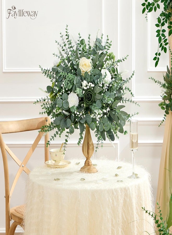 Faylifeway 150Pcs 5 Kind Mixed Greenery Eucalyptus Stems Bulk for Wedding Decor, Babies Breath Flowers Artificial & Greenery for Centerpieces DIY Bouquets Vases Table Home Decor - Image 3