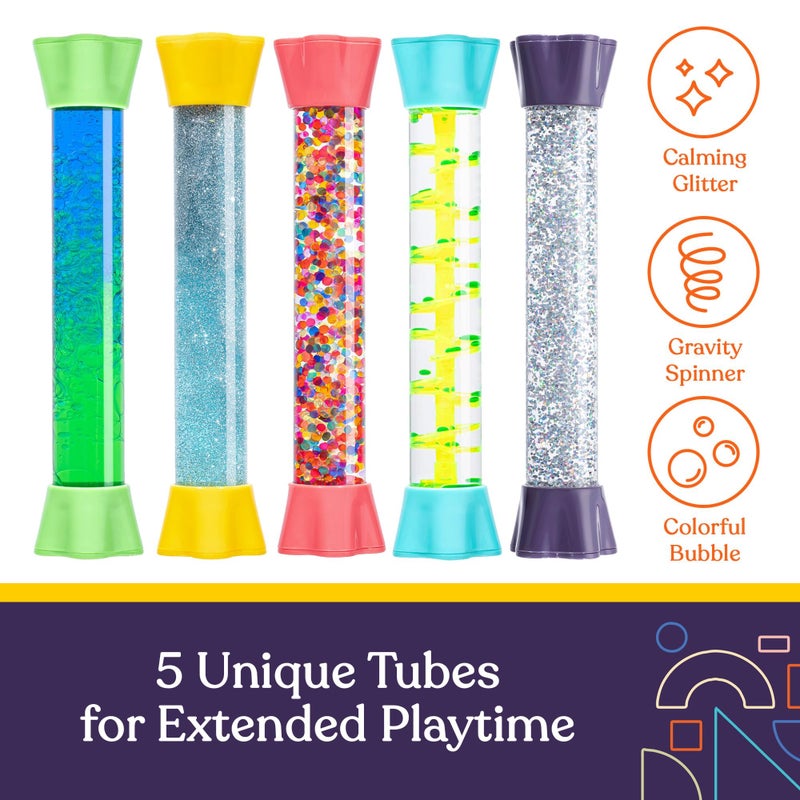 Special Supplies Liquid Motion Bubbler Toy Cool Tubes Colorful Hourglass Timer with Droplet Movement, Bedroom, Sensory Play for Home or School (Style 2) - Image 3
