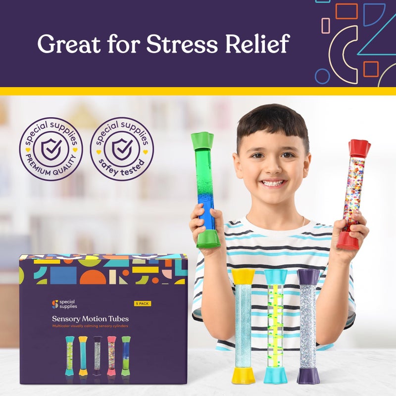Special Supplies Liquid Motion Bubbler Toy Cool Tubes Colorful Hourglass Timer with Droplet Movement, Bedroom, Sensory Play for Home or School (Style 2) - Image 5