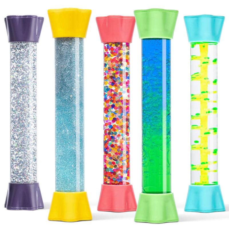 Special Supplies Liquid Motion Bubbler Toy Cool Tubes Colorful Hourglass Timer with Droplet Movement, Bedroom, Sensory Play for Home or School (Style 2) - Image 1