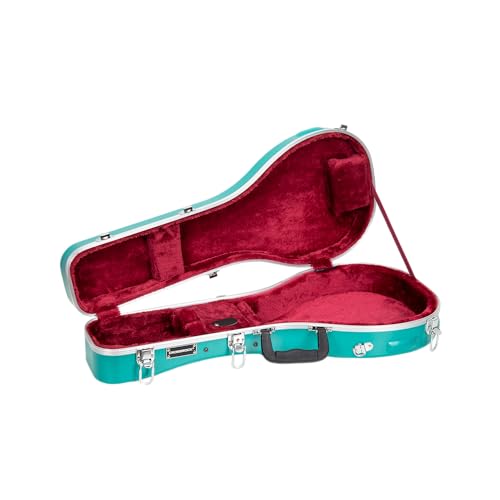 Crossrock ABS Molded Case for A-Style Mandolin | Mint Blue Matte Finish, Plush Interior, Locking Latch, Backpack Straps – Lightweight Hardshell Protection (CRA862MAMB) - Image 2