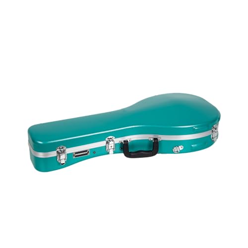 Crossrock ABS Molded Case for A-Style Mandolin | Mint Blue Matte Finish, Plush Interior, Locking Latch, Backpack Straps – Lightweight Hardshell Protection (CRA862MAMB) - Image 4