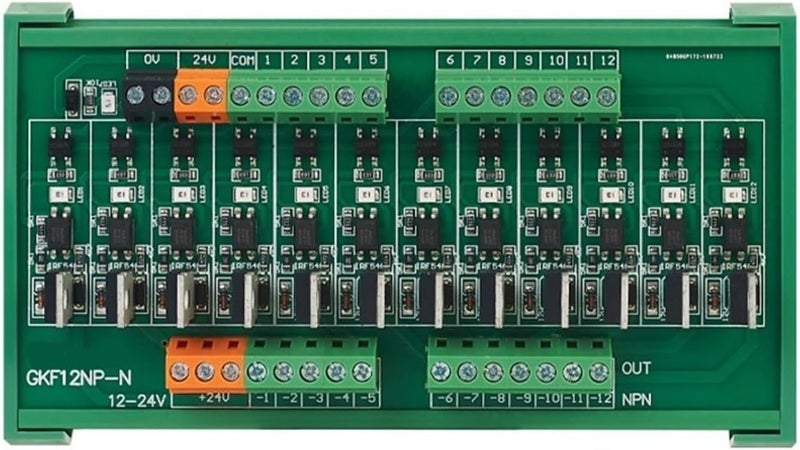 NISZA 2/4/6/8/12/16 Channel PLC DC Output Amplifier Board Optocoupler Isolation 12-24V Rail Mount NPN PNP Output 5A for Valve (Color : Output PNP, Size : 2 Channels) - Image 4
