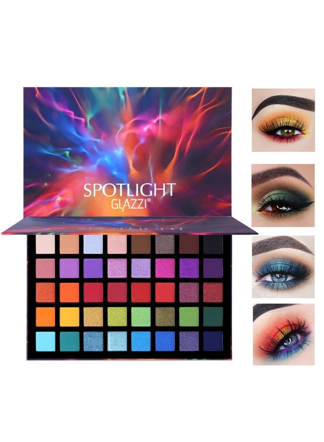 GLAZZI Spotlight Eyeshadow Palette Professional 40 Color Eye Shadow Matte Shimmer Makeup Pallet Highly Pigmented Colorful Powder Long Lasting Waterproof Eye Shadow - Image 1