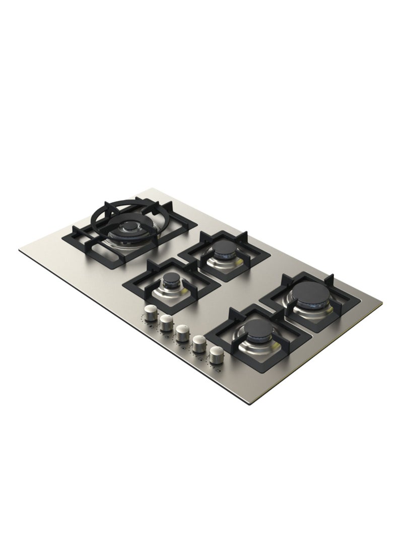 kitchen Line Built-in Stove - 5 Gas Burners - Heavy - 90 cm - Italian - Steel - JW5020  - Image 2