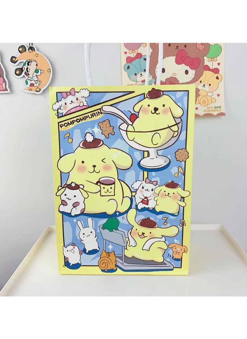 Generic Kraft Gift Bags, 5Pcs Paper Bags with Handles, 5 Styles Reusable Party Bags for Kid's Birthday Party Supplies, Holiday Treat Box, Children's Candy Packaging Bag  - Image 5
