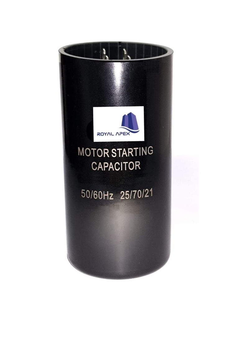 High Quality 2 Pin Cylinder Shaped Motor Starting Capacitor Black (124-149 MFD (124-149µF)) - Image 1