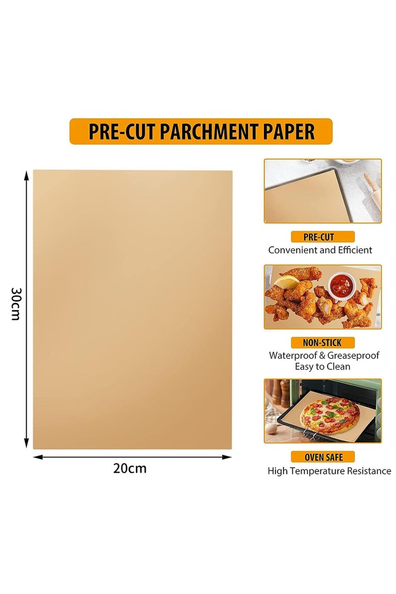 ورق مقاوم للدهون، ورق خبز، ورق برجر، ورق مقاوم للدهون ومقاوم للماء للأطعمة المقلية، الشواء، خبز الكعك 50 قطعة - Image 2