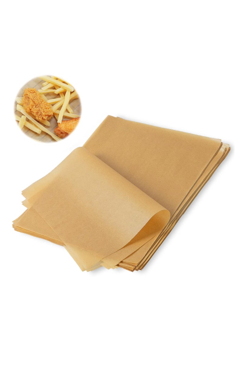 ورق مقاوم للدهون، ورق خبز، ورق برجر، ورق مقاوم للدهون ومقاوم للماء للأطعمة المقلية، الشواء، خبز الكعك 50 قطعة - Image 1