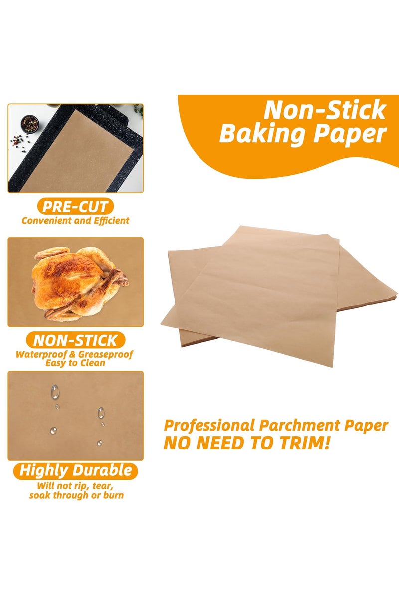 ورق مقاوم للدهون، ورق خبز، ورق برجر، ورق مقاوم للدهون ومقاوم للماء للأطعمة المقلية، الشواء، خبز الكعك 50 قطعة - Image 4