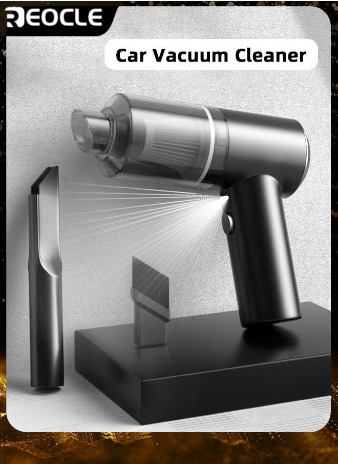 REOCLE Mini Vacuum Cleaner for Car Keyboard Vacuum Cleaner Wireless Handheld Car Vacuum with Brushless Motor 6000PA High Power and Type C Portable Vacuum Cleaner for Car Cleaning  - Image 1