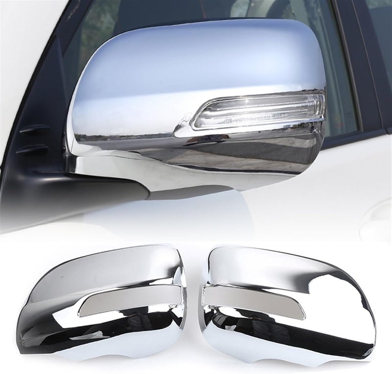 Vuzmode Chrome Trim Rearview Mirror Covers for Toyota Prado FJ150 - Image 1