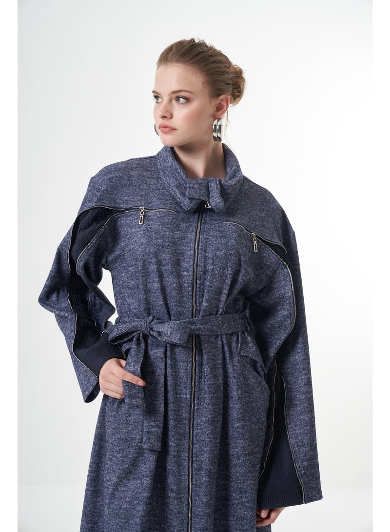 MissWhence Felt Cape - Navy - Image 1