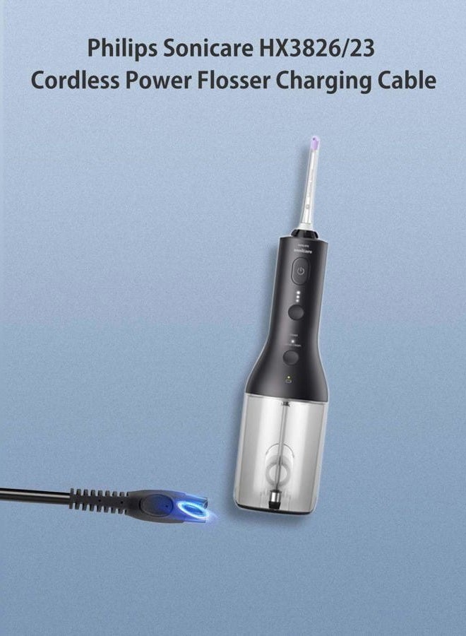 NOUKAJU شاحن لجهاز Philips Sonicare HX3826/23 لتنظيف الأسنان اللاسلكي، كابل شحن USB بطول 3.28 قدم/1 متر، كابل شاحن لجهاز Philips Sonicare HX3826 (أسود) - Image 3