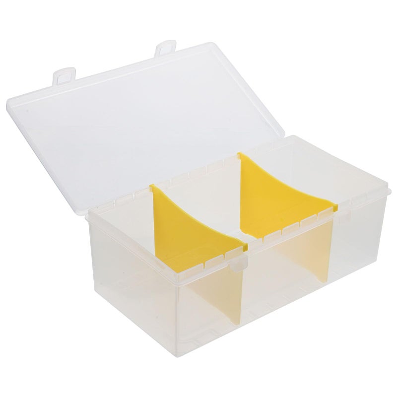 Business Card Organizer Box With Dividers For Office And Home Storage - Image 2