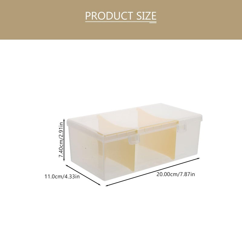 Business Card Organizer Box With Dividers For Office And Home Storage - Image 3