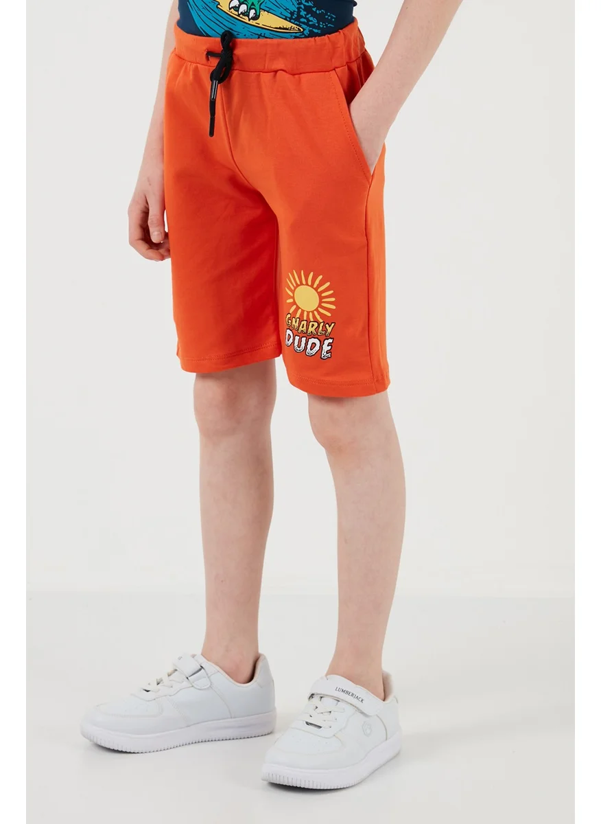 Lela Cotton Regular Fit Crew Neck Top and Bottom Set with Shorts Boy's Suit 6212019