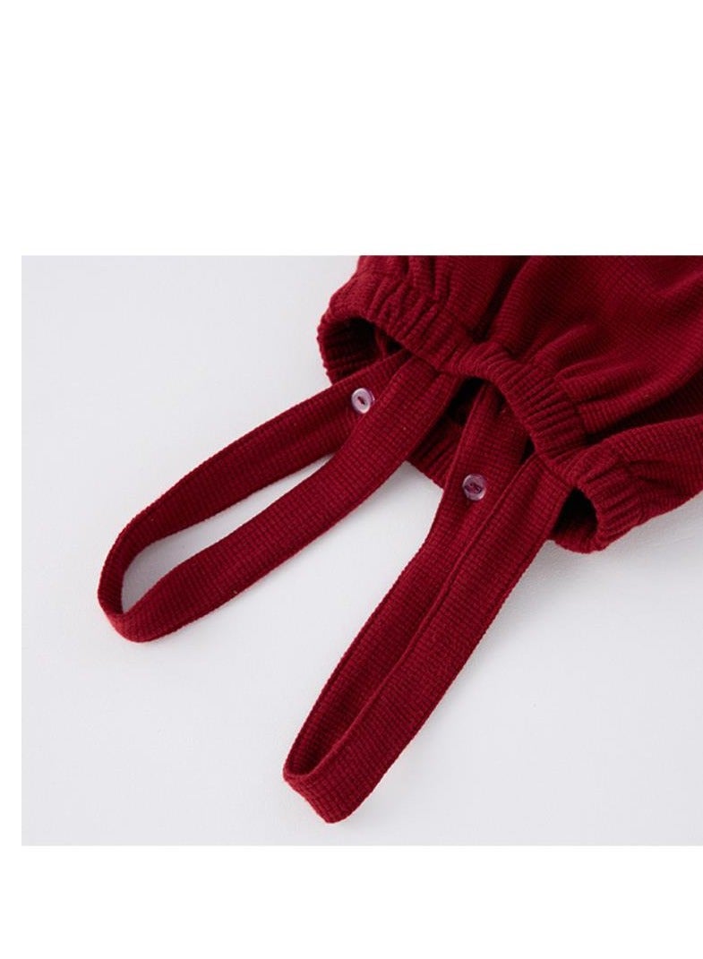 New Baby Clothes Top+Strap Pants Elegant and Sweet Two piece Set - Image 5