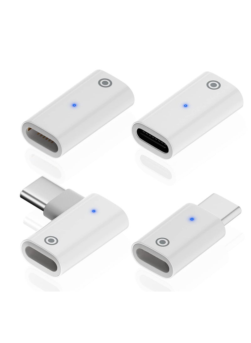 SYOSI Charging Adapter Compatible with Apple Pencil 1st Generation, Light USB C Male to Pencil 1st Gen Adapter, Female to Female Charger Connector, Four Charging Schemes (4 Pack)  - Image 1