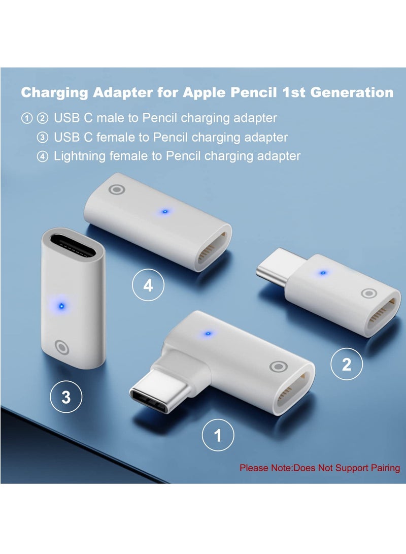 SYOSI Charging Adapter Compatible with Apple Pencil 1st Generation, Light USB C Male to Pencil 1st Gen Adapter, Female to Female Charger Connector, Four Charging Schemes (4 Pack)  - Image 5