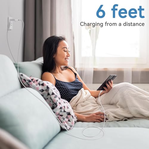 Smays 6ft Micro-USB and USB-C Charging Cable Bundle for Kindle Paperwhite (10th Gen, 3rd Gen, Signature Edition) & Fire Tablets (Fire HD 8, Fire 7, and All Models) - Image 3