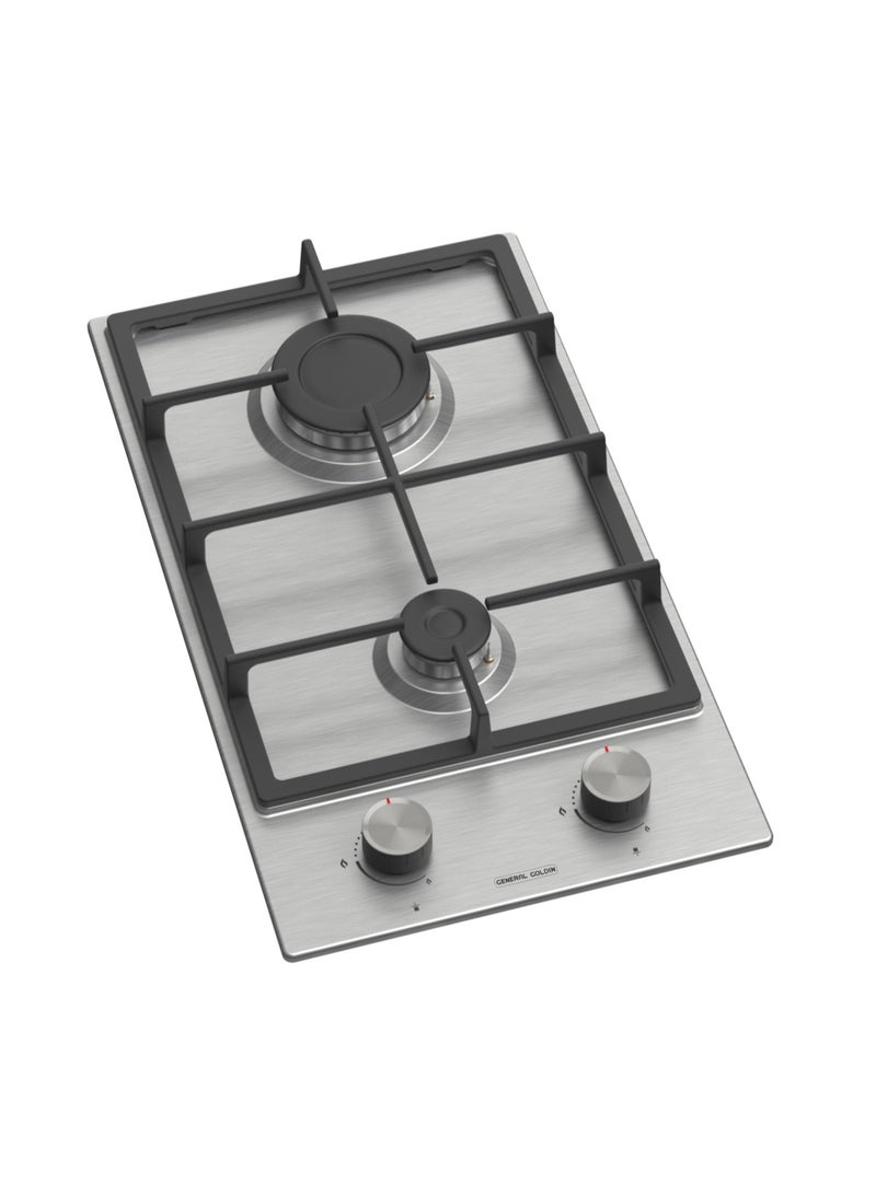جنرال جولدن طباخ غاز جنرال جولدين 2 شعلة 51 × 30 سم مدمج، حامل قوي، احتراق تلقائي، أمان تام، سهل التنظيف - Image 2