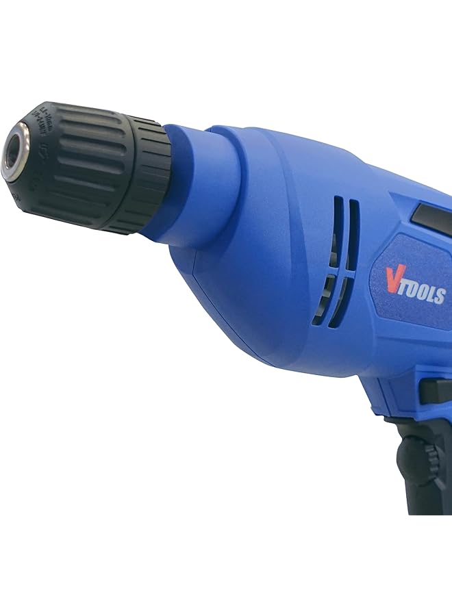 VTOOLS 500W Professional Electric Drill Driver Heavy Duty Up To 2700Rpm Multi Function 10Mm Chuck For Wood Plastic And Metal Diy And Office Repair Vp1104 - Image 5