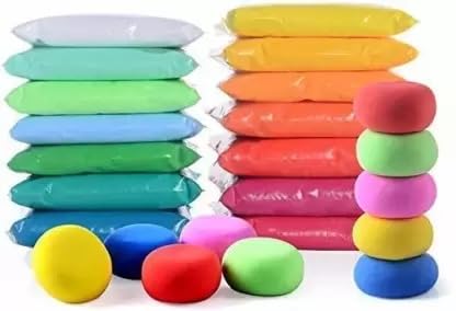 Eclet (Pack of 12) Air Dry Clay, Colorful Children Soft Clay, Creative Art Crafts, Gifts for Kids-Multi Color. Non-Toxic Modeling Magic Fluffy Foam Bouncing Clay Putty Kit for Kids with Tools .118 - Image 1
