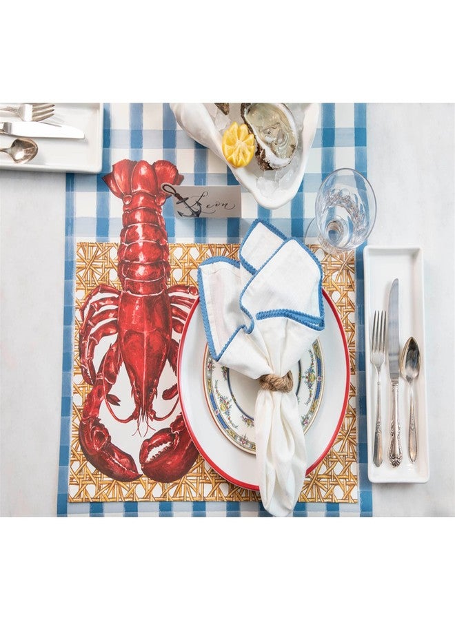 Hester & Cook Rattan Paper Placemats for Dining Table - Disposable Square Place Mats for Parties - 18 Sheets Per Pad American Made - Image 2