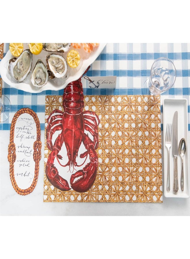 Hester & Cook Rattan Paper Placemats for Dining Table - Disposable Square Place Mats for Parties - 18 Sheets Per Pad American Made - Image 3
