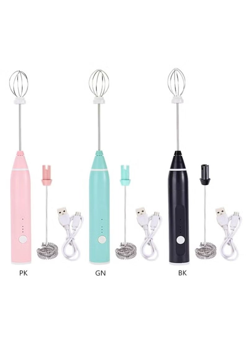 مضرب 3*1مضرب صنع رغوة الحليب الكهربائية القابل لإعادة الشحن - أداة خفق قوية للقهوة والكابتشينو والنسكافيه واللاتيه مع رأس لمضرب البيض(متعدد الالوان) - Image 3