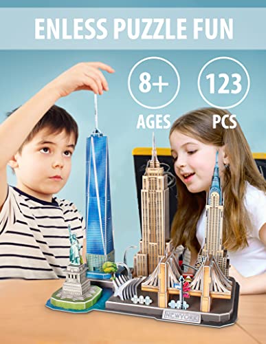 CubicFun لعبة بازل ثلاثية الأبعاد - ألغاز للأطفال من عمر 8-10 سنوات مشاريع STEM في مدينة نيويورك الفنون والحرف للأطفال من عمر 8-12 سنة - ألعاب للفتيات من عمر 8-10 سنوات - هدية عيد ميلاد لطفلة تبلغ من العمر 8 سنوات للأطفال من عمر 8-12 سنة - Image 5