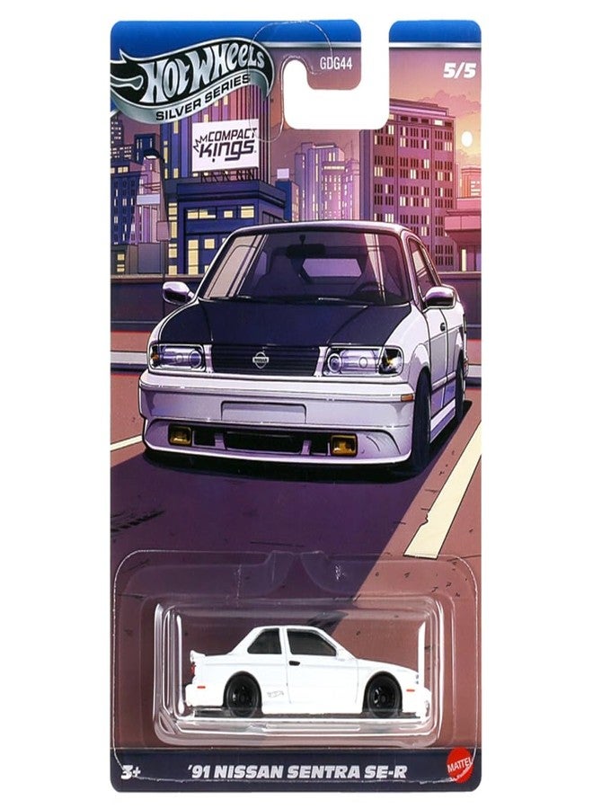Hot Wheels Silver Series '91 Nissan Sentra SE-R [White] Compact Kings 5/5, 1:64 Scale Diecast Toy Vehicle - Image 1