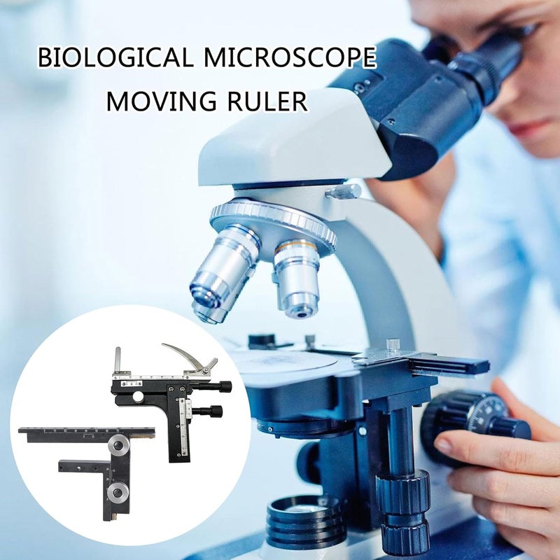 Precision Mechanical Microscope Stage Movable Caliper Ruler With Scale Accessory - Image 3