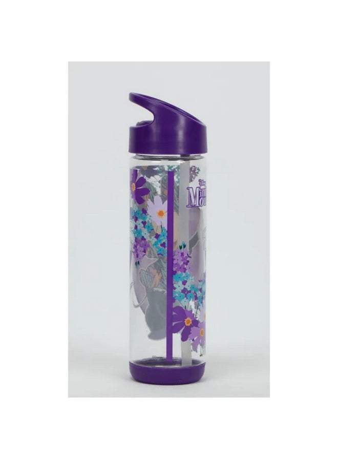 SunCe Disney Minnie Mouse Plastic Water Bottle with Straw Purple and Black 500 ml SUNS-4300DMA  - Image 3
