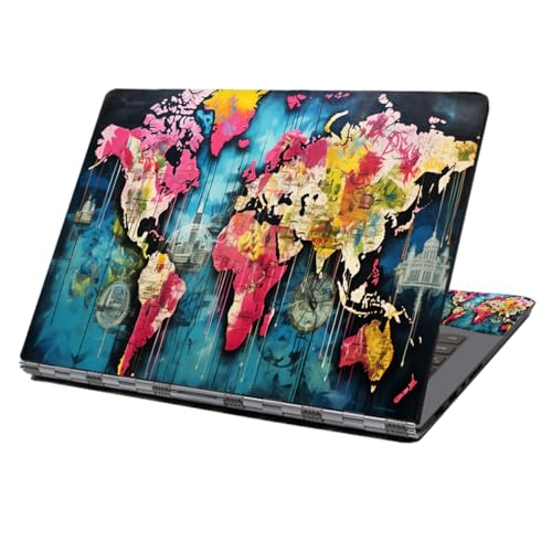 Baocool Laptop Skin Sticker Decal,12" 13" 13.3" 14" 15" 15.4" 15.6 inch Laptop Skin Sticker Cover Art Decal Protector Notebook PC (World Map) - Image 4