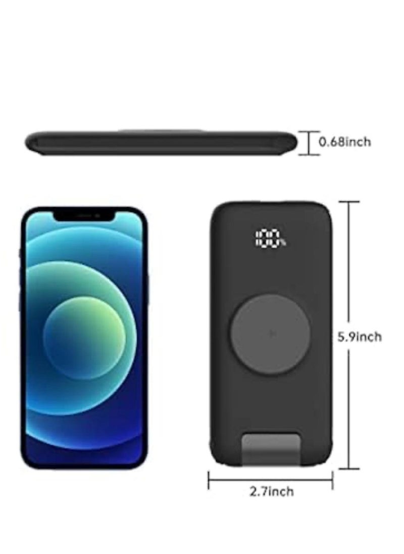 GULFLINK - Large Capacity Portable Fast Charger Power Bank With Led Display Built in Cable 10000mah Black - Image 1