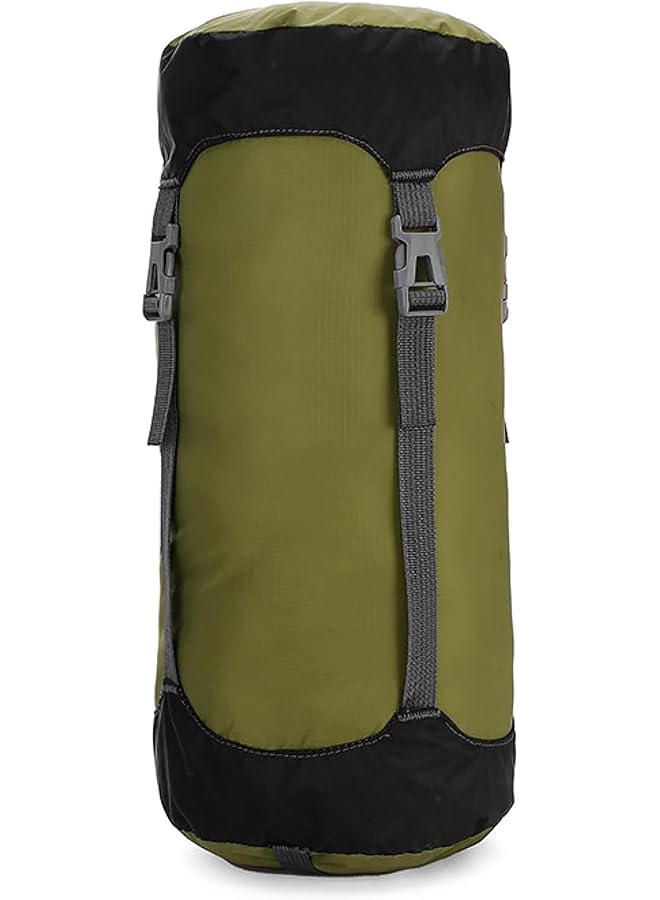 Oasisgalore Sleeping Bag Stuff Sack Nylon Compression Sleeping Bag Camping Desert With Dust Flap For Backpacking Hiking Camping Traveling (15L)  - Image 1