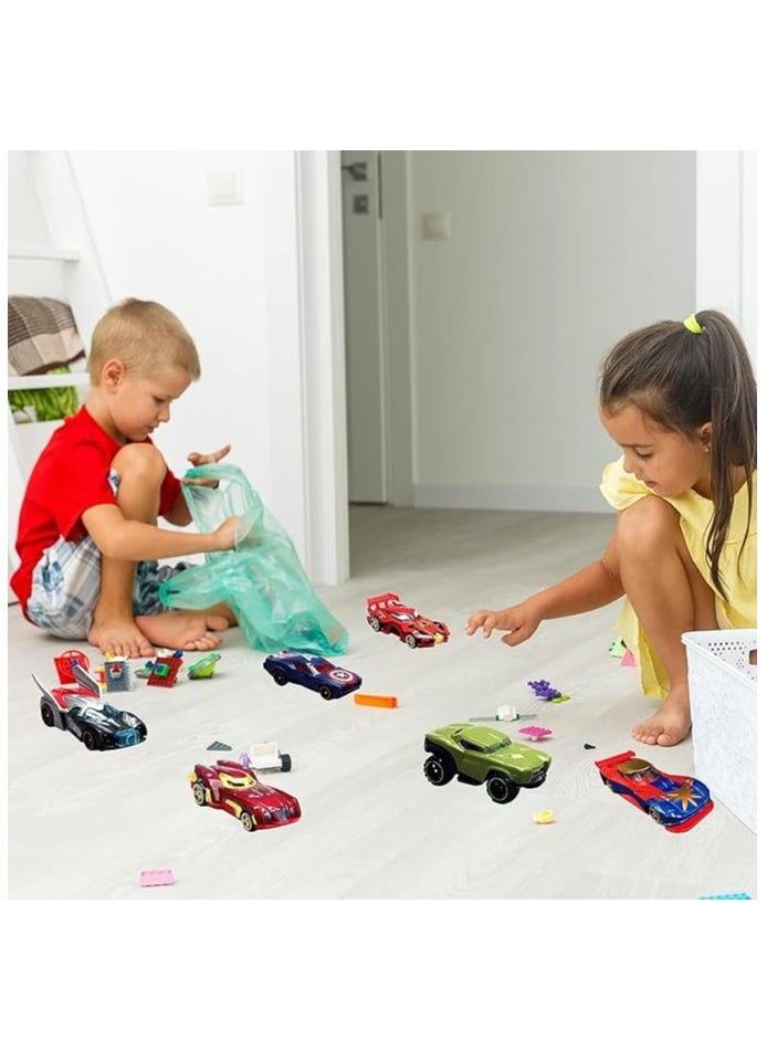 6 Pieces Superhero Toy Car, Avengers Captain Marvel Toy Car Kids Play Car for Birthday Party Gifts Home Decoration and Collection  - Image 5