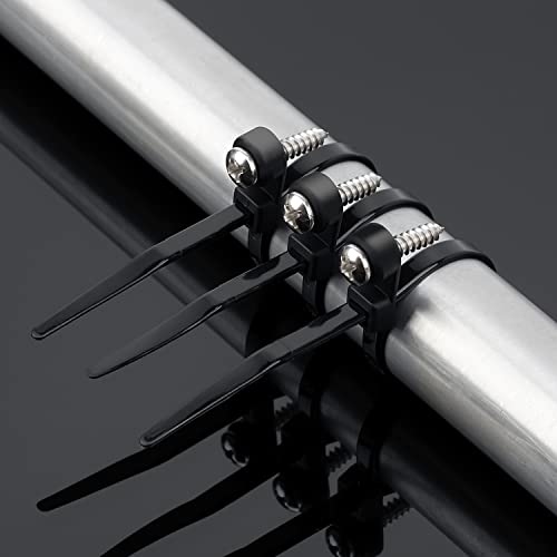 XINGO 110 PCS Black Zip Ties with Screw Hole 7.5 Inch, 75 lbs Mountable head Cable Tie, Multipurpose Heavy Duty Nylon Zip Tie for Indoor & Outdoor Use - Image 3
