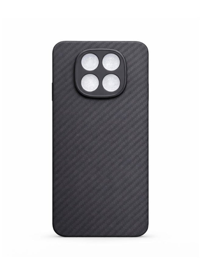 كفر حماية أسود بتصميم كاربون فايبر لهاتف Redmi Note 15 Pro Plus – غطاء نحيف من TPU ناعم مقاوم للصدمات والبصمات مع حماية للكاميرا - Image 2