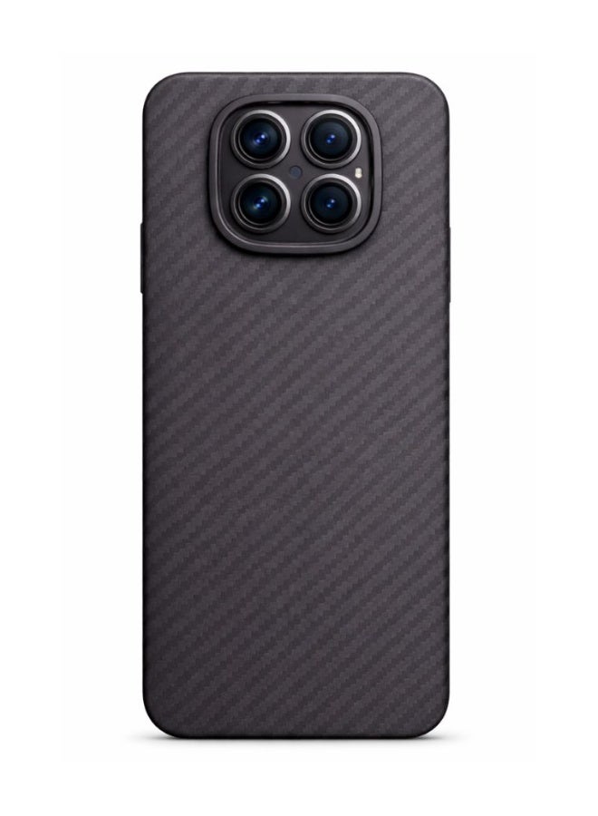 كفر حماية أسود بتصميم كاربون فايبر لهاتف Redmi Note 15 Pro Plus – غطاء نحيف من TPU ناعم مقاوم للصدمات والبصمات مع حماية للكاميرا - Image 1