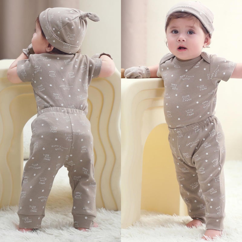 Ruliby Baby Boy Bodysuit and Pant Set Cotton Soft Newborn Clothes Outfits 0-3 month - Image 3