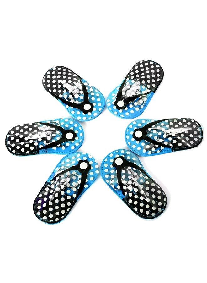 Spove Shoe Polka Dot Flip Flop Design Manicure Kit Shape Personal Care Manicure Set pack of 6 Blue - Image 2