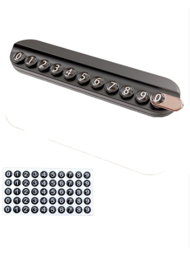 Generic License Plate Frame Temporary Car Parking Card with Aromatherapy Telephone Number Card Night Light Car Styling Phone Number Card Hidden Number Plate Registration Plate Holder - Image 1