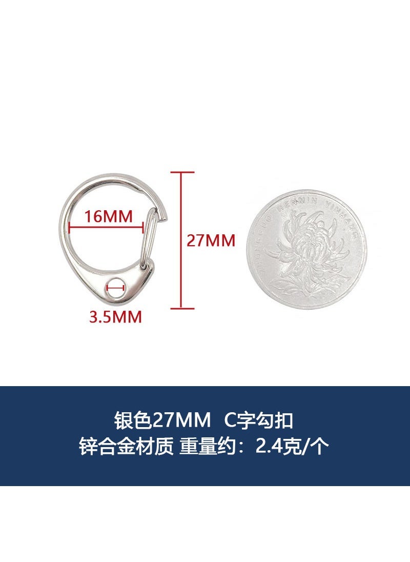 Wholesale Spring Clasp Lobster Claw for DIY Bag One silver 27mmC clasp 